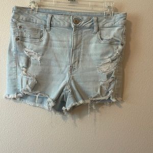 AE NE(X)T LEVEL curvy high waisted denim shorts size 12